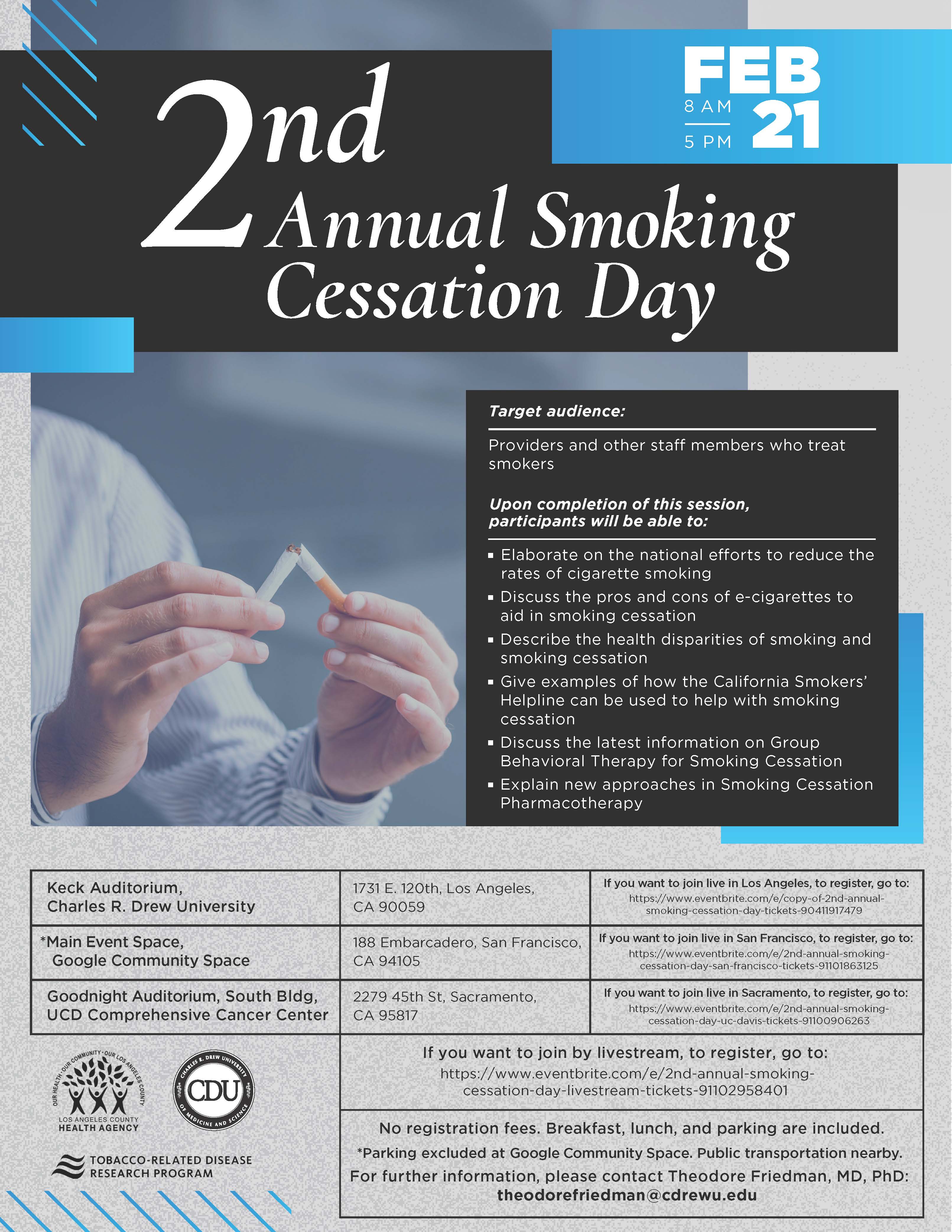 flyer for 2nd annual smoking cessation day