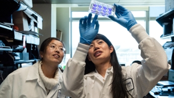 picture of two women in a lab